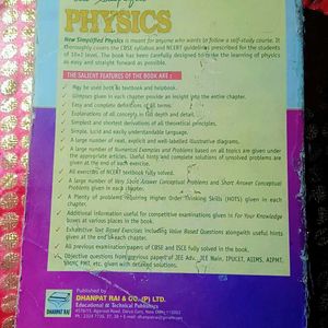 New Simplified Physics Vol-1 Refrence Book Class12