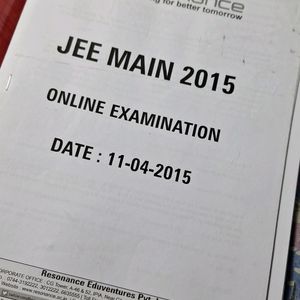 Jee Mains Pyq 2015