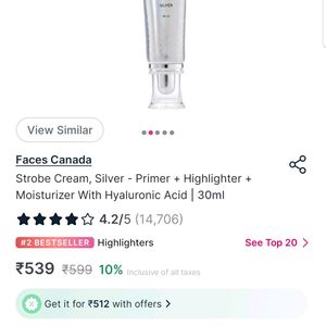 Faces Canada Strobe Cream - Silver Shade.