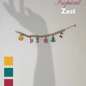 Tropical Zest: Imported Charm Bracelet