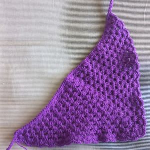 Crochet Purple Hair Bandana