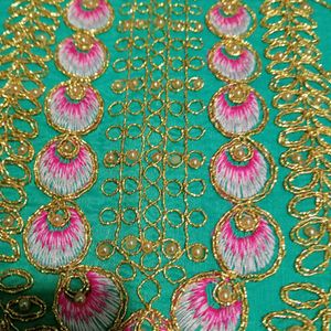 Embroidery Work Chanderi Suit