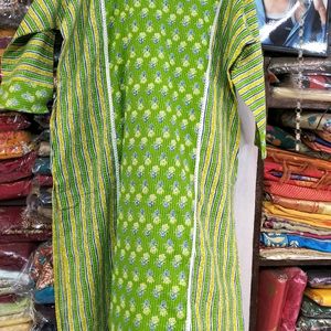 Pure Cotton Kurti With Side Pocket