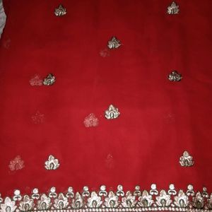 Red Tomato Saree For Festival, Wedding, Function