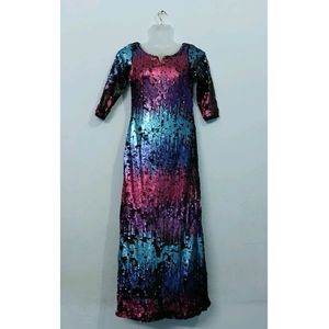 Multicolour Party Wear Dress