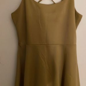 Biege Color Party Wear Ginger Dress