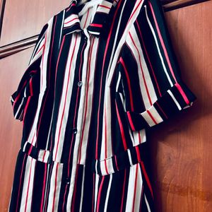 Women Striped A-line Dress