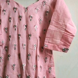 Pink Kurta With Dupatta