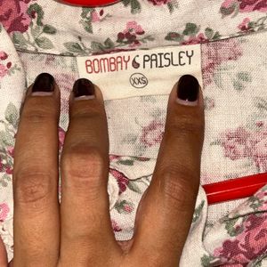 Bombay Paisley Pink Floral Top