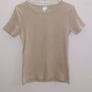 Fitted T- Shirt From H&M Basics