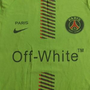 Off-White Green colour T-shirt Medium Size For Men