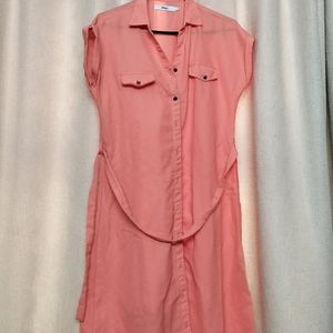 Brand-2Bme, Size-M, Bold Beautiful Peach Summer Dress