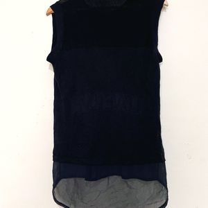 LOVE Sleeveless Black Top