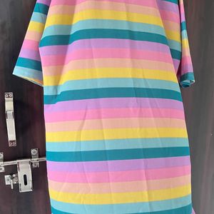 Women Multicolour T Shirt Dress Oversized