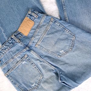 H&M Ripped Wide Leg Jeans (25-26)