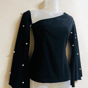 Korean Designer Black Top