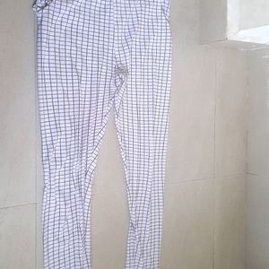 Black And White Checked Pants