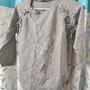 Grey Fancy Top