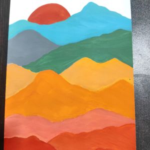 Boho Mountain Painting