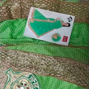 Beautiful Saree Best For Function Attached Blouse