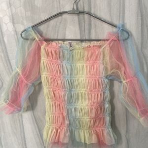 Stretchable Multicolour Top