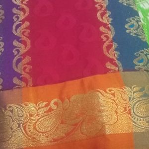 Multicolored Silk Saree