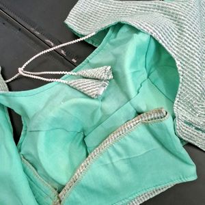 New Partywear Light Green Padded Blouse