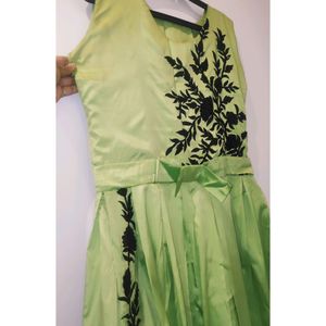 Unused Light green ethnic shinning gown | Size: M