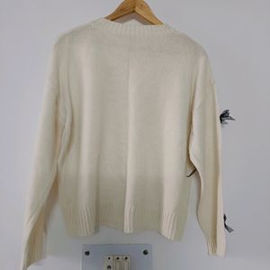 Cream KNIT Sweater With Bows