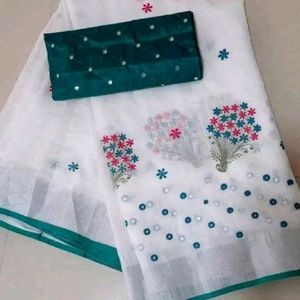 Linen Cotton Saree 4