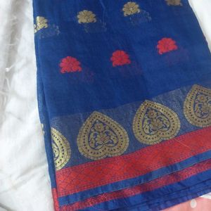 Cotton Saree With Half Delivery Fee