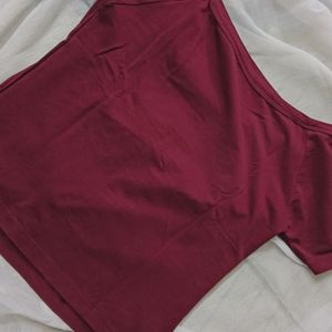 Boat Neck Maroon Top