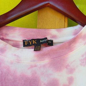 Pink And Offwhite T-shirts (Women)