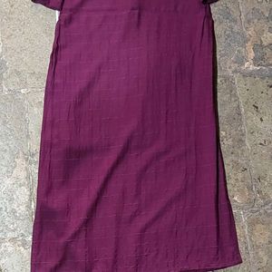 Purple Embroidered Kurti