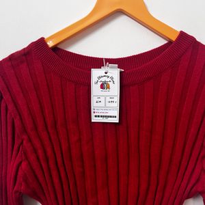 ❌ Red Cutout Sweater Top ❌