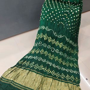 Gaji Silk Bandhej Saree