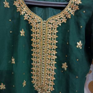 Party Wear Suit With Dupatta And Salwar With Handwork