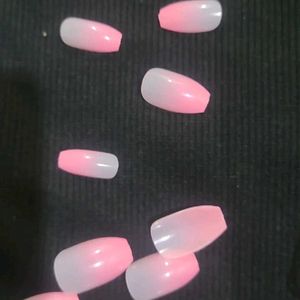 Ombre Medium Coffin Shape Press On Nails.