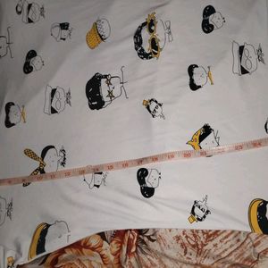 White Tshirt With Cartoon Print