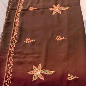 Embroidery With Jardoji Work Saree