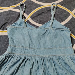 Korean One Piece Denim Dress For Women