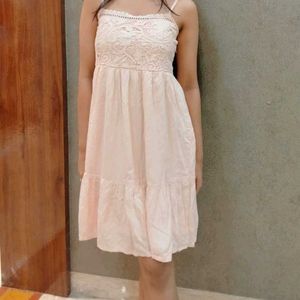 Peach Lace Dress