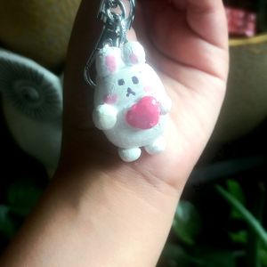 Cute Diy Rabbit Keychain