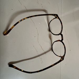 Brown Pattern Round Rimmed Glasses With Box