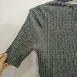 Grey Simplicity Bodycon Dress( MI Korea)