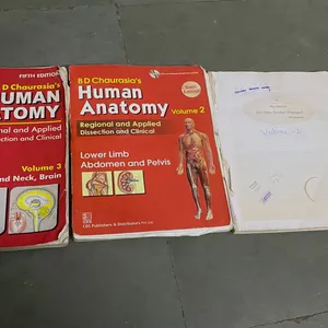 BD Chaurasia’s Human Anatomy Volume 1,2,3