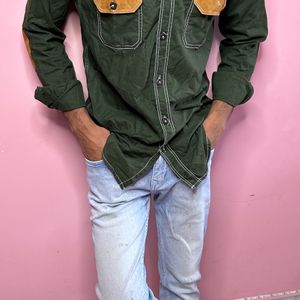 cotton stylish green shirt