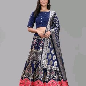 Latest Fancy Lehenga Choli With Unstitched Blouse