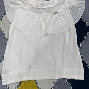 White Frill Top