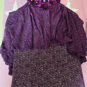 Purple Party Wear Gown For Girls